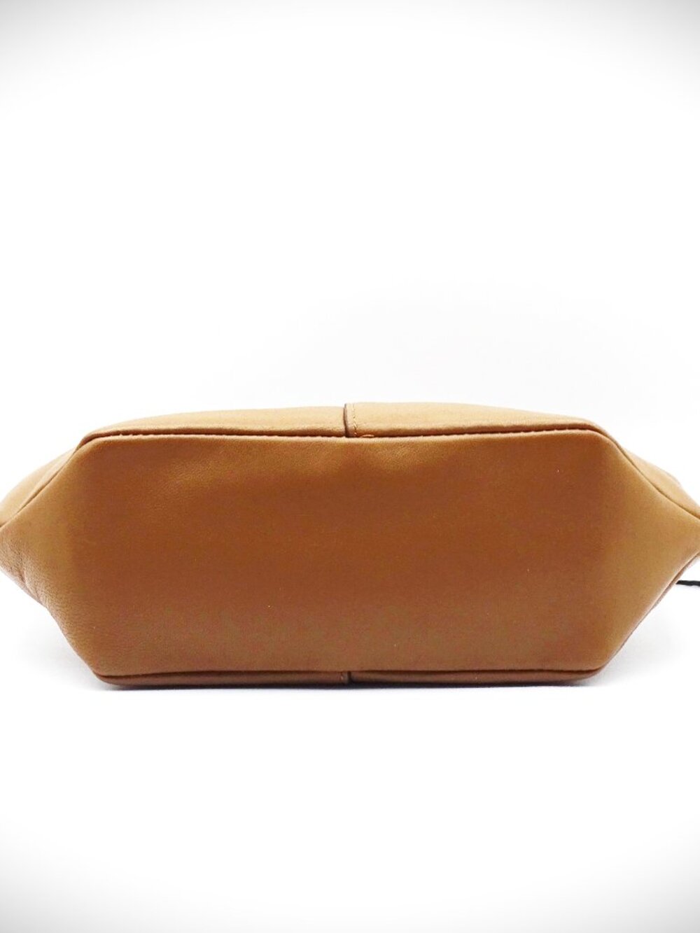 ALLSAINTS Hex Genuine Sepia Brown Color Soft Leather Pouch.\ - Picture 7 of 9